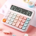 thumbnail image 4 of Dosaele Battery Operated Desktop Calculator - Voice/Silent  12 Digits Square Buttons  Large LCD Display  Portable Student Finance Calculator Office Supplies, 4 of 7