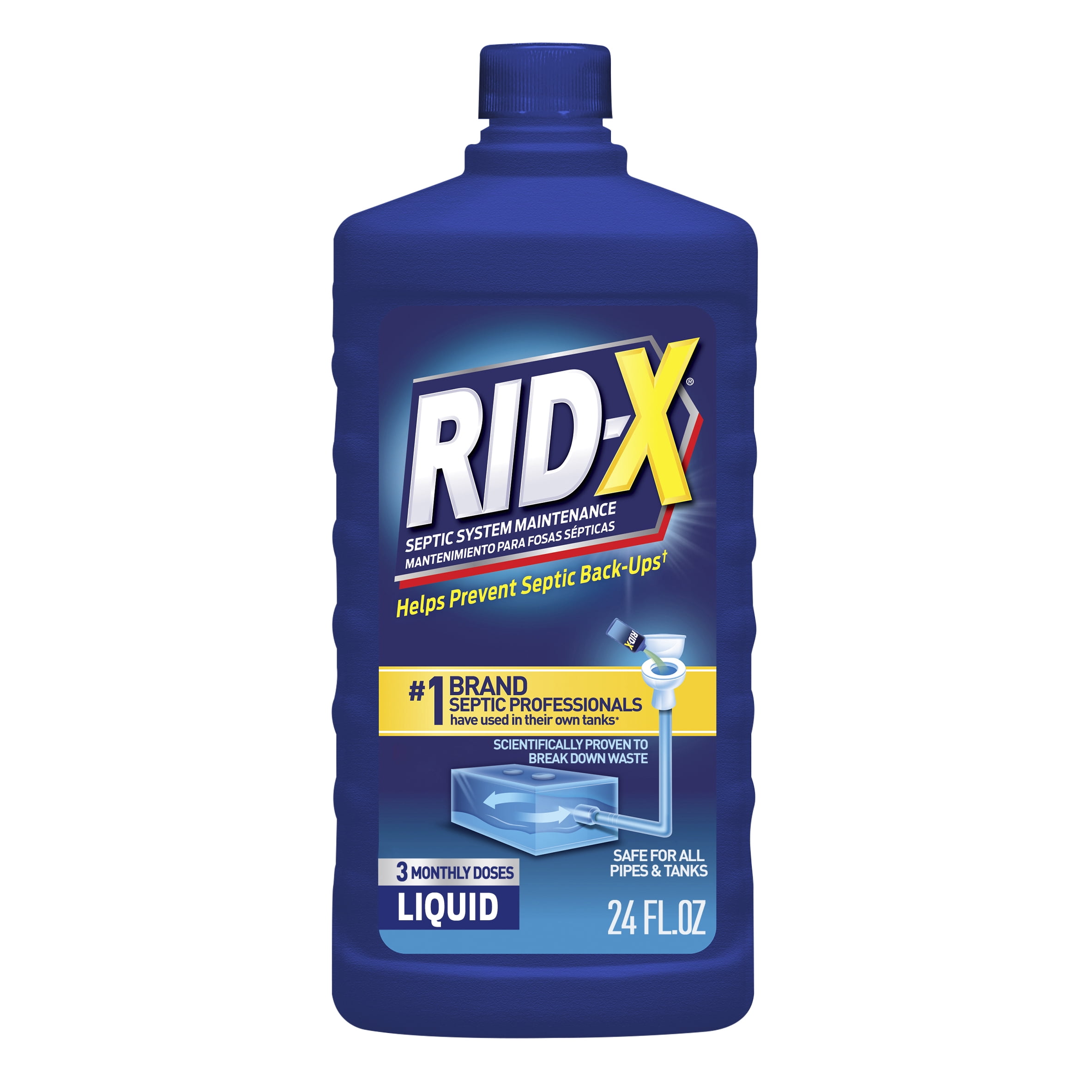 RID-X Septic Tank Treatment, 3 Month Supply Of Liquid, 24oz, 100% Biobased