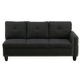 thumbnail image 6 of L Shaped Couch Modern Sectional Sofa with Left Chaise & Ottoman Tufted Modular Sofa Couch Set for&nbsp;Living Room, Black, 6 of 6