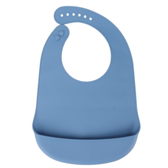 Waterproof Adult Bibs, Adult Silicone Bib Washable Reusable For Eating Blue