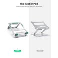 thumbnail image 4 of Adjustable Laptop Stand for Desk Ergonomic Laptop Desk Stand Foldable Laptop Riser Compatible with IPad, MacBook Pro Air, Chromebook, Thinkpad, Asus, Dell, HP, 10 to 16 Inch Device, 4 of 7