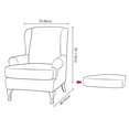 thumbnail image 3 of POINTERTECK Elastic Armchair Wingback Cover Wing Chair Covers Waffle Fabric Back Furniture Protector Stretch Sofa Slipcovers, 3 of 9