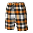 thumbnail image 4 of Fotbe Orange Plaid Trajes de Baño Estampados para Hombre, Shorts de Verano de Secado Rápido, Ropa de Playa, Bañadores-3X-Large, 4 of 6