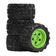 thumbnail image 5 of 4 Pieces RC Car Tires Wheels and Hubs with Aggressive Tooth Pattern for 1/18 Scale Arrma Typhon Granite, 5 of 9