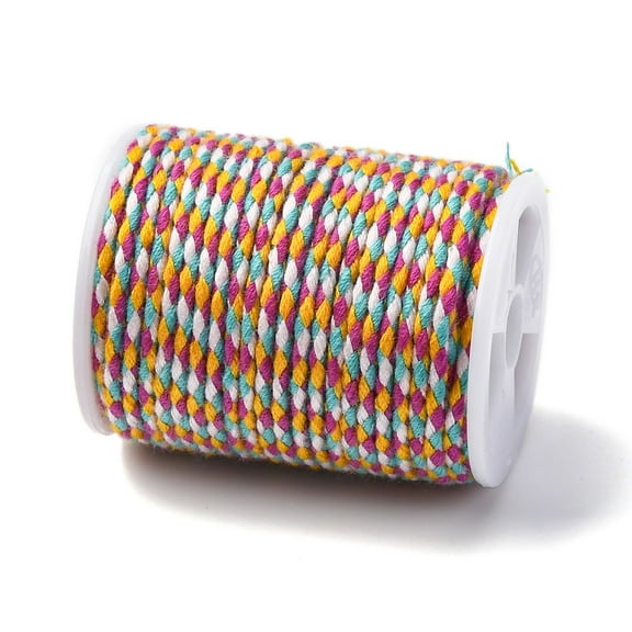 10 roll 4-Ply Polycotton Cord Metallic Cord Handmade Macrame Cotton Rope for String Wall Hangings Plant Hanger DIY Craft String Knitting Colorful 1.5mm 4.3 yards(4m)/roll