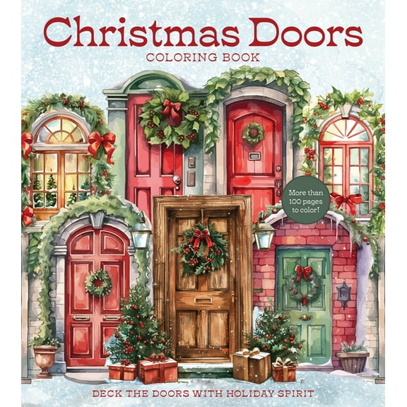 Chartwell Coloring Books Christmas Doors Coloring Book: Deck the Doors with Holiday Spirit, (Paperback)