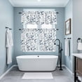 thumbnail image 3 of Blue Botanical Kitchen Curtains Sets for Windows 36 Inch Length, Watercolor Spring Floral Summer Leaf Rod Pocket Window Treatments Tier Curtains and Valances Set for Bedroom/Bathroom, 3 of 8