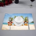 thumbnail image 2 of MKHERT Funny Tropical Summer Beach Pineapples Wearing Sunglasses Placemats Table Mats for Dining Room Kitchen Table Decoration 12x18 inch,Set of 6, 2 of 4