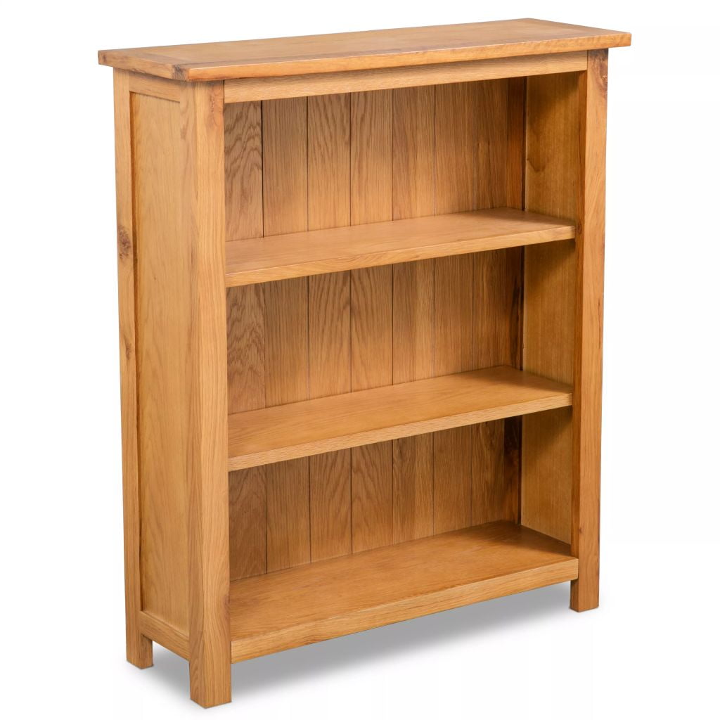 Kepooman Modern 3-Tier Solid Oak Wood Rectangle Bookcase Display Shelf for Home Office, Brown Kepooman Modern 3-Tier Solid Oak Wood Rectangle Bookcase Display Shelf for Home Office, Brown