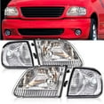 thumbnail image 2 of PIT66 Headlight Headlamp Assembly Clear Corner Chrome Housing Fit for 97-03 Ford F150/04 Ford F150 Heritage/97-02 Ford Expedition, 2 of 9
