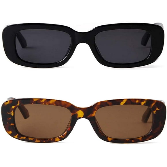 Rectangle Sunglasses for Women Retro Driving Glasses 90’s Vintage Fashion Narrow Square Frame UV400 Protection