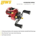 thumbnail image 3 of Lew's HyperSpeed Series Casting Reel, 9.5:1 Gear Ratio, Left-Hand Retrieve, Red, 3 of 7