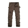 thumbnail image 1 of kurtrusly Cargo Trouser Wide Application Made With Cotton Ample Pocket Space Breathable And Comfortable Coffee 38, 1 of 6
