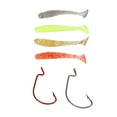 thumbnail image 4 of Embout Mou de Queue de T, Kit d'Appât Mou 60pcs/boîte pour la Pêche à l'Achigan 6cm, 5cm, 4 of 8