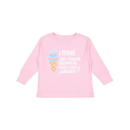 

Inktastic I Make Ice Cream Disappear What s Your Power Gift Toddler Boy or Toddler Girl Long Sleeve T-Shirt