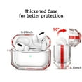 thumbnail image 2 of Airpods Pro Case Full Protective Multi Color Dustproof Enhanced Impact Absorbent TPU Compatible with Apple AirPod Pro for Women and Men with Carabiner Clip - Clear Pro (Red), 2 of 4