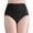 Black, variant on Women Solid Sexy Lace Seamless Panties Plus Size Mid High Waist Hollow Breathable Briefs