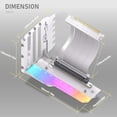 thumbnail image 3 of Vertical GPU Mounting Bracket with 15cm PCI-E 4.0 X16 Riser Cable (White Bright), 3 of 6