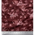 thumbnail image 1 of Soimoi Brown Rayon Fabric Leaves & Floral Print Fabric by The Yard 56 Inch Wide, 1 of 1