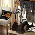 thumbnail image 4 of Halloween Decorations Throw Pillow Covers Set of 4 Happy Halloween Pillow Case Black & Orange for Cushion Sofa Bed Outdoor Decor, 16 x 16 Inches, 4 of 5