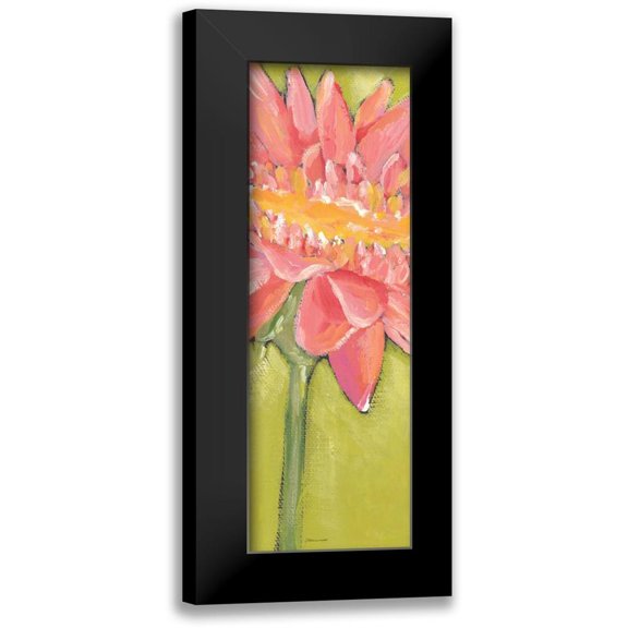 Marrott, Stephanie 7x14 Black Modern Framed Museum Art Print Titled - Pink Gerber