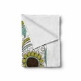 thumbnail image 2 of Sugar Skull Soft Flannel Fleece Throw Blanket, Folkloric Calavera Elements Floral Day of the Dead Theme, Cozy Plush for Indoor and Outdoor Use, 50" x 60", Green Brown Seafoam, by Ambesonne, 2 of 6