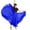 E625 Blue, variant on Ladies Skirts Flowing Maxi Skirts Summer High Elastic Waist Solid Dance Performance Flowy Ladies Skirts Size One Size Black