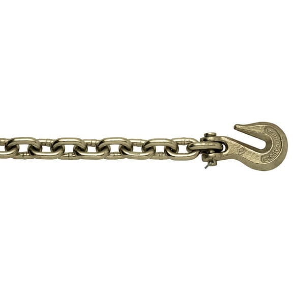 Scc 3/8 In. Grade 70 Transport Binder Chain Clevis Grab Hook Each End 20 Ft. 6600 Lbs. Wll