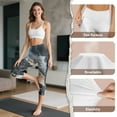 thumbnail image 7 of SCRAWLGOD Marble Print Gray Golden High Waisted Leggings for Women Tummy Control Stretch Breathable Yoga Pants with Pockets Buttery Comfortable Yoga Pants for Athletic Running, XL, 7 of 7