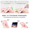thumbnail image 3 of ELEHOLD For Apple iPad 11th(A16)/10th 10.9 Inch Case,Rugged Shockproof 3-Layer Kickstand Pencil Holder Protective Case with Shoulder Strap for Kids, School, Outdoor Travel,Rosegold, 3 of 8