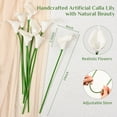 thumbnail image 6 of Lyacmy White Calla Lily 24Pcs Artificial Flowers, 14 inch PU Real Touch Silk Flower Bouquet for Wedding Table Centerpiece Home Decoration, 6 of 12