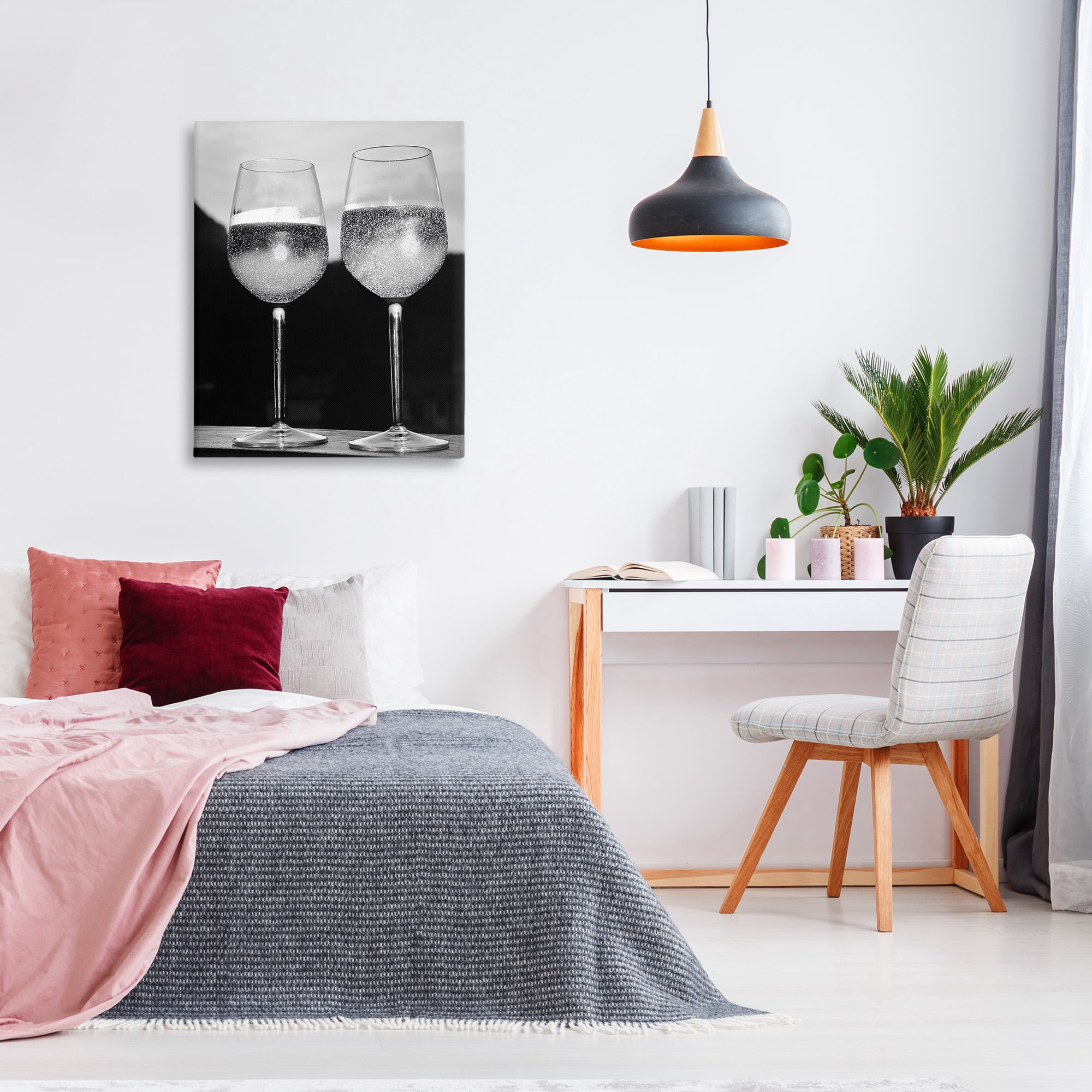 Stupell Industries Fizzy Champagne Glasses Food & Beverage Photography Gallery Wrapped Canvas Art Print Wall Art, 30 x 40