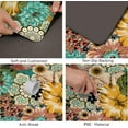 thumbnail image 6 of Boho Floral Kitchen Rugs Set of 2 Colorful Flower Anti Fatigue Non-Slip Kitchen Floor Mats Comfort Bohemian Mat Waterproof Farmhouse Sink Laundry PVC Rug (17.3 x 28 Inch+17.3 x 47 Inch), 6 of 6