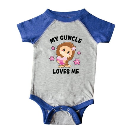 

Inktastic My Guncle Loves Me with Bigfoot Gift Baby Girl Bodysuit