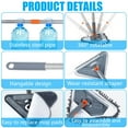 thumbnail image 6 of Hvxrjkn 82 Inch Wall Mop with Long Handle Wall Cleaning Mop with 39.8-82 Inch Extension Pole 360° Rotatable Wall Cleaner Mops Triangle Mop Kit for Walls Ceiling Window Skirting, 6 of 10