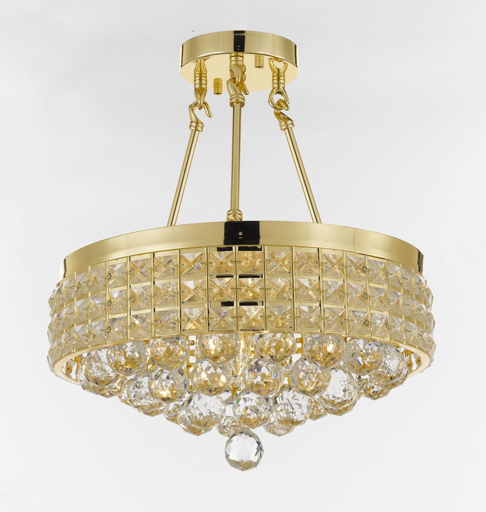 Semi Flush Mount French Empire Crystal Chandelier With 40MM Crystal