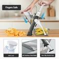 thumbnail image 4 of ONCE FOR ALL Vegetable Mandoline Slicer Chopper, Kitchen Adjustable Safe Onion Potato Food Chopper, Perfect for Slicing, Chopping, Shredding and Dicing (Gray), 4 of 11