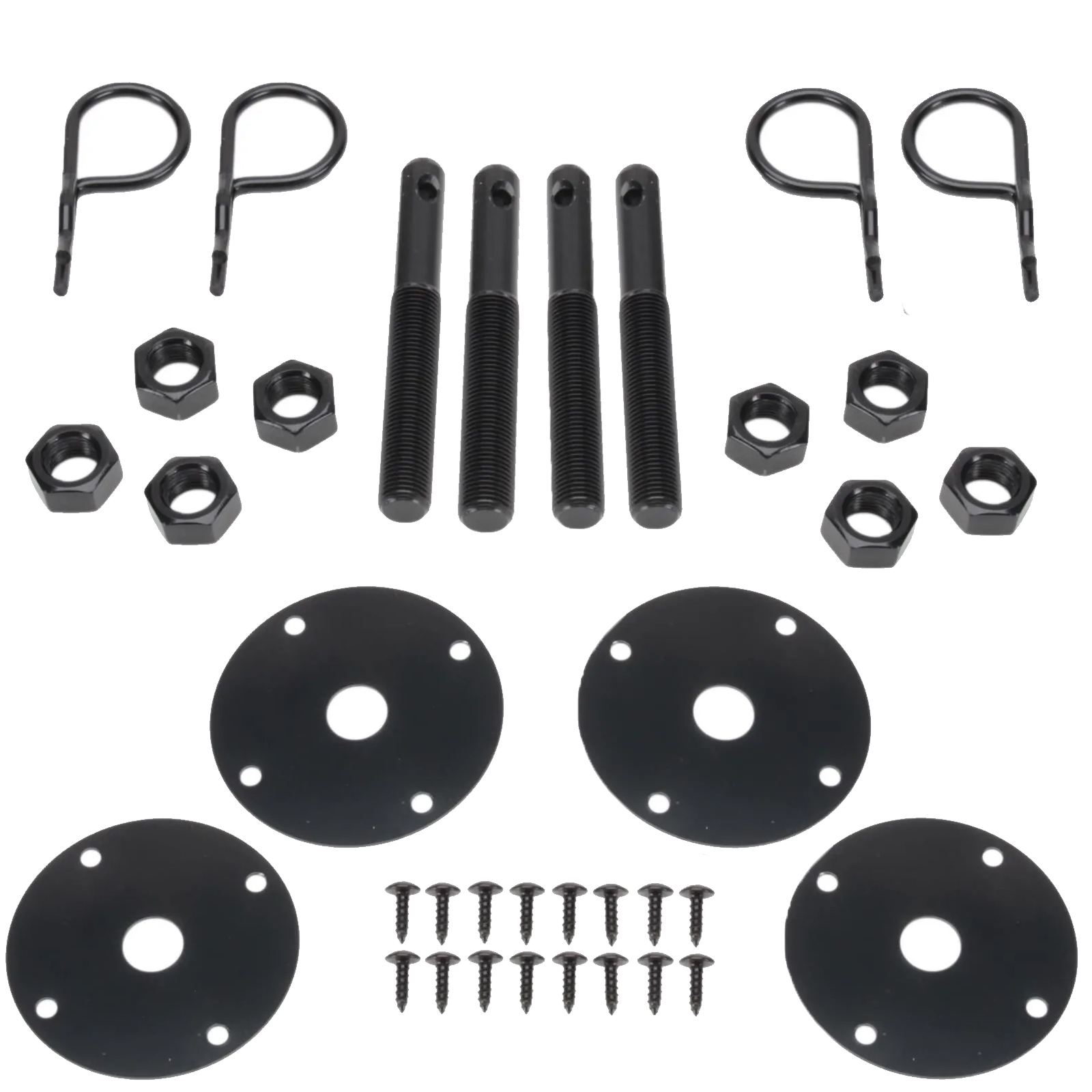 Black Hairpin Hood Pin Kit 2 PK