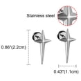 thumbnail image 4 of OIDEA Stainless Steel Cross Star Stud Earrings Piercing Screw Back Earrings for Men Women, 4 of 5