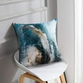 thumbnail image 2 of Throw Pillow Covers Modern Home Art Decor, 18 x 18 Inches Set of 2 Pillow Cases Decorative, Abstract Oil Painting Pillowcases for Bedroom, Living Room, Cushion Couch Sofa, Teal Black, 2 of 6