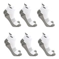 thumbnail image 1 of Jumpingount 6 pares de acrílico de textura que no destiñe estable fijo de pies duraderos y que no destiñen y transpirable elástico transpirable Medias Negro METRO, 1 of 6