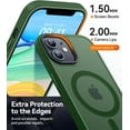 thumbnail image 3 of 3-in-1 Entronix Bundle for iPhone 11, Magnetic Sturdy Matte Case 2 Screen Protector, Green, 3 of 8