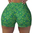 thumbnail image 2 of Logiee Tennis Rockets And Balls Print Women's Biker Shorts,Workout Gym Shorts,Scrunch Shorts,Tummy Control Hidden Scrunch Running Yoga Shorts-X-Large, 2 of 8