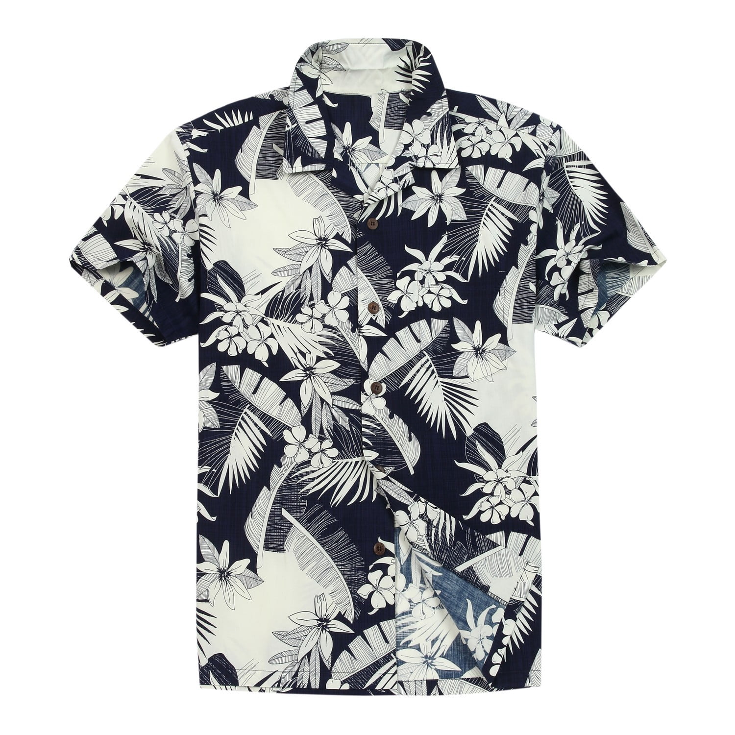 Men's Hawaiian Shirt Aloha Shirt XL Summer Day Leaves and Flowers in ...