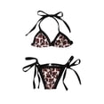 thumbnail image 5 of 2Pcs Set Toddler Baby Girl Swimsuit Leopard Ruffle Halter Swimwear Bikini Tankini Sunsuit, 5 of 5