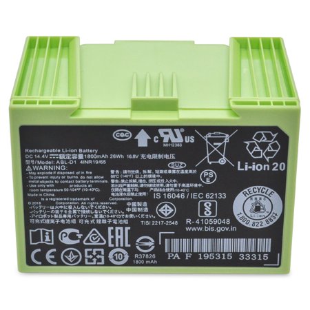 New ABL-D1 for iRobot Roomba e e5 e6 and i i3 i4 i6 I7 i7+ i8 Plus Series Replacement Lithium Ion Battery 4INR19/65 DC 14.4V 1800mAh / 26Wh