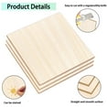 thumbnail image 4 of Basswood Sheets - 6x6 x 1/16 Inch Thin Plywood Wood Squares - Unfinished - Ideal for Crafts, Architectural Models, Laser Cutting, Wood Burning and Drawing (Pack of 18), 4 of 4