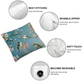 thumbnail image 4 of COMIO Navy Blue Chinoiserie Pillow Cover Spring Summer Floral Decorative Outdoor Throw Pillow Covers Vintage Flower Bird Pillowcase Cushion Cover for Sofa Couch Home Bedroom,2 pcs White, 4 of 6