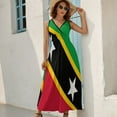 thumbnail image 5 of Flag of Saint Kitts And Nevis Sleeveless Dress Dresses Women Summer Evening Dresses Ladies Bohemia Long Dresses, 5 of 9