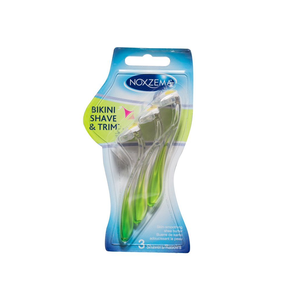 Noxzema Bikini Shave & Trim Small Women's Disposable Razors, 3 Each